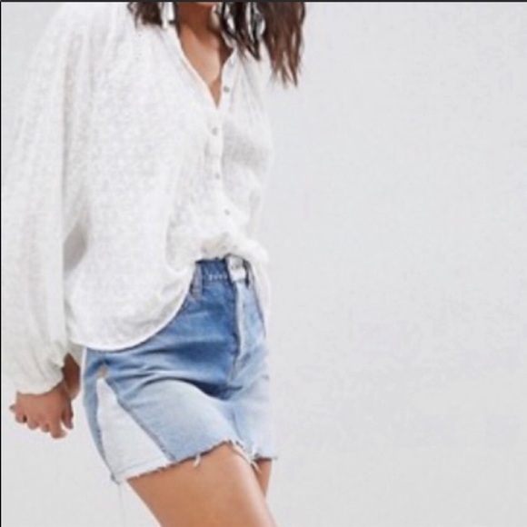 Free People Denim Mini Skirt - Picture 1 of 7